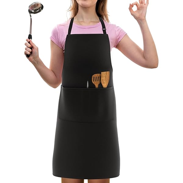 Impermeabile Grembiule IN Nero Taglia Unica Unisex Lavoro Wear Barbiere - Foto 12