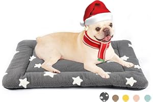 MORA PETS Medium Dog Bed Mattress 76 x 48cm Washable Dog Crate Bed Mat Soft Pet Bedding for 30 inch Cage Flat Puppy Bed Cushion with Anti-Slip Bottom Grey