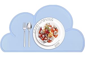 HONGXIN-SHOP Tovaglietta antiscivolo in silicone blu, a forma di nuvola, lavabile, portatile