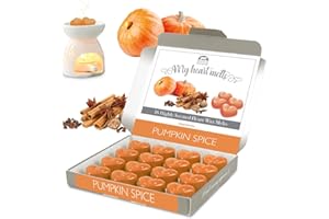SPOTLESS LEOPARD Citrouille Spice Wax Melts - 16 x 5 g - Parfum citrouille - Parfum pomme, gâteau, cannelle et clou de girofle - Pour Halloween, automne et Noël - Dans une boîte cadeau