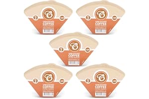 EDESIA ESPRESS - 500 filtri caffè americano in carta non sbiancata - forma a cono - misura 2