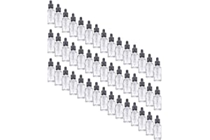 Oputec Lot de 110 x 30ml flacons compte-gouttes en verre - Avec pipette en verre et graduation - Bouteilles de Pharmacie, Transparent