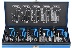 DAYUAN Kit de réparation de filetage de 131 pièces - Pour hélicoil - Pour moteur de voiture - M5 M6 M8 M10 M12