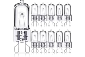 SILKIT G9 Halogen Light Bulbs 28W, G9 Dimmable Capsule Bulbs, Warm White 2800K, Non-Flicker,10 Pack