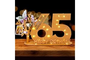 WAREHOUSE Originelle Geburtstag Geschenk Frauen & Männer - Geldgeschenke Geburtstag mit Holz Schild Gästebuch Geburtstag Deko Geburtstagszahlen Holz Schild Gäste (65)