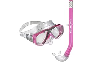 U.S. DIVERS US.Divers Combo Java JR | Kit de Plongée, Masque et Tuba pour Enfant 6+ avec Vision panoramique à 180°, Protection UV, Verres Anti-buée et Anti-Fuite pour randonnée Aquatique et Snorkeling