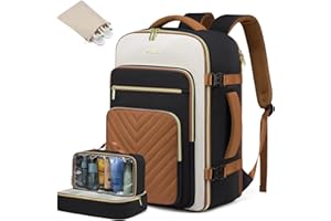 LOVEVOOK Plecak na bagaż podręczny Samolot, 40L Plecak podróżny damski duży, Wodoodporny plecak na laptopa damski 17.3 cali, Weekender Plecak na bagaż podręczny do podróży do pracy w biznesie