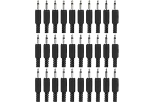 Greluma 30 St TS 3,5 mm ersättningsuttag för reparationskontakt, 2 polig 1/8" Mono hankontakt, 3,5 mm Ljudkabelkontakt för DI