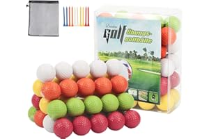 Dondeen 50 Stück Golf-Übungsbälle aus Schaumstoff – Realistisches Gefühl Golfbälle Trainingsbälle mit Golftraining Hilfsmittel für Kinder Erwachsene und Anfänger