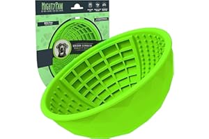 Mighty Paw Miska do lizania psów, interaktywny powolny karmnik i mata dla psów, puzzle wzbogacające dla psów, łagodzenie lęku/nudy. Można myć w zmywarce, silikonowe maty do lizania psów bez BPA,