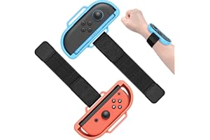 KOVA Armband Kompatibel mit Nintendo Switch 2 (2025)/Swtich 1, Armband für JoyCon 2 Comfor & Secure, für Just Dance 2026/2025/2024, für Zumba Burn it Up (2 Packungen) for Switch2 (Hellblau & Hellrot)