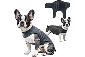 TOPSOSO Dog Anxiety Relief Coats Acrylic Fiber Dog Calming Touch Fastener for Easy Adjustment and Donning Anxiety Relief for Dogs Soothing a Nervous Dog Fear and Agitation from Stress(Dark Grey M)