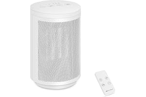 MYCARBON Termowentylator łazienkowy 900 W/1500 W, energooszczędny, cichy, termostat, timer 8 h, oscylacja 60°, zabezpieczenie przed przewróceniem, zabezpieczenie przed przegrzaniem, ceramiczny