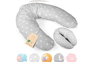 ‎BABY'S STILLKISSEN Baby's Stillkissen XXL - 190cm Schwangerschaftskissen mit Bezug - Geprüftes Schwangerschaft Kissen für Baby & Erwachsene - Kuscheliges Stillkissen Seitenschläferkissen & Lagerungskissen Erwachsene