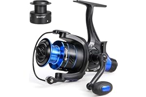 Sougayilang Carretes de Pesca de Carpa, Carrete de Pesca de Carpa, carretes giratorios de 13+1BB, carretes de Cebo, Carrete de Pesca Suave y Potente, Carrete de Carpa con Carrete de Alambre de