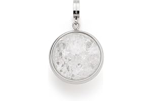 JEWELS BY LEONARDO 011283 Women's Pendant Snowball Darlin's Clip Large Snowball Round Ball Stainless Steel / Silver / White, One size, Stainless Steel, Glass