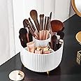 Diesisa swivel makeup brushes organizer - White