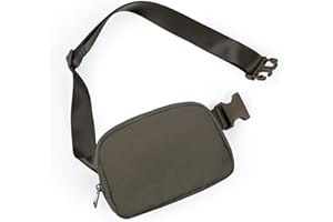 ODODOS Unisex Mini Belt Bag with Adjustable Strap Fanny Pack Small Waist Pouch for Workout Running Traveling Hiking, Turkish Coffee