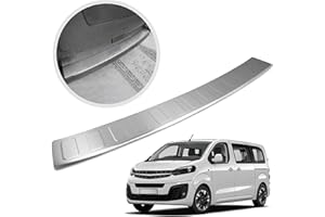 Chromemaster | Protezione paraurti Posteriore | Compatibile con Opel Zafira Life S Compact, M Long dal 2019- | Acciaio inossidabile INOX spazzolato, Argento opaco | Proteggi il paraurti della tua auto