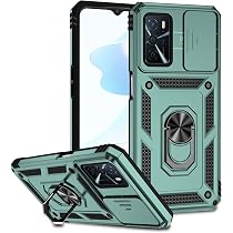 Handyhülle Für Oppo A16/A16s/A54s – Mit Ringständer, Stoßfest & Durchscheinend (Armeegrün)