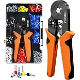 Self-adjusting Terminal Crimper 0.25-10 mm&sup2; with 1250 Terminals | Crimping Pliers Set with Cable Terminals Crimping Tool for