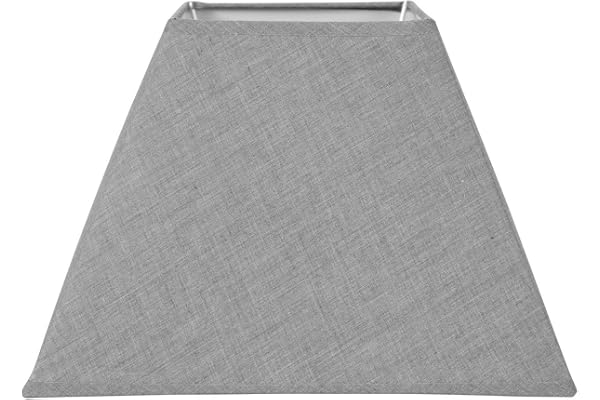 Ostaria 93128 Abat-Jour Carré Gris Clair, Texture, Couleur Grise, 27 x 27 x H19cm