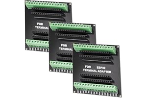 GERUI ESP32 Lot de 3 cartes de dérivation ESP32 pour 30 broches, carte de développement ESP32 2,4 GHz WiFi double cœur + Bluetooth 2 en 1 microcontrôleur ESP-WROOM-32 puce pour Arduino (3)