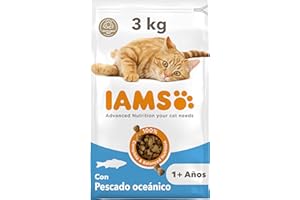 IAMS Alimento seco para Gatos con Pescado oceánico, Comida Seca para Gatos Adultos de más de 1 año, 3 kg