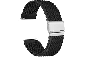Ayadoo Correa de reloj de Nailon Trenzado, Correa de Reloj Deportiva Tejida de Liberación Rápida con Hebilla Ajustable para Hombres y Mujeres, Ancho 16 mm 18 mm 19 mm 20 mm 22 mm