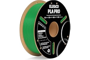 ELEGOO PLA PRO Filament 1.75mm Green 1KG, Easy to Print Neatly Wound 3D Printer Filament Dimensional Accuracy +/- 0.02mm, 1kg Spool (2.2lbs) Fits for Most FDM 3D Printers