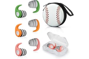 FUNYORD 3 Paia di Tappi per le Orecchie da Piscina per Adulti, Riutilizzabili in Silicone Morbido e Impermeabile, per Nuoto, Surf, Snorkeling e Altri Sport Acquatici (Rosa, Verde, Arancione, L)