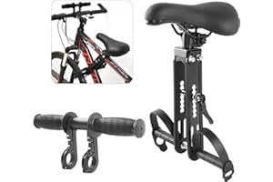 ConBlom Asiento infantil para bicicleta de montaña, asiento delantero para niños, asiento de bicicleta portátil para niños con manillar, fácil de montar y quitar, asiento de bicicleta delantero para