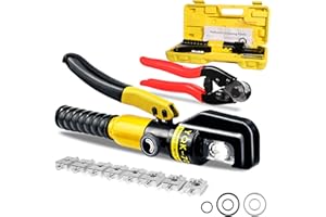 Lsoar Hydraulic Crimping Tool Hydraulic Cable Lug Crimper with 9 Pairs of Dies