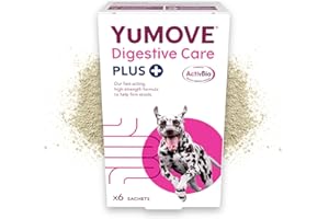 YuMOVE Digestive Care PLUS, Dogs & Cats Pre and Probiotics Supplement for Gut Health, Digestive Support Veterinary Strength with Fast-acting Ingredients, All Ages and Breeds, 6 Sachets