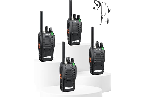 Fugen 4 st walkie talk långt avstånd-2-vägs radio lång räckvidd walkie talkie med 4 st original öronsnäckor med 16 CH enkelt