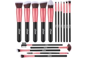Pinceaux de Maquillage Professionnels - BESTOPE PRO Set Pinceaux Maquillage Synthétiques de Qualité Supérieure Pour Fond de Teint, Poudre, Blush, Anti-cernes