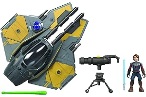 Star Wars Hasbro Anakin Skywalker Caccia Jedi (Action Figure e Veicolo da 6 cm, Stellar Class, Serie Mission Fleet), E9682