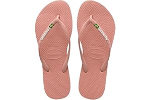 Havaianas - Slim Brasil Logo, Bequeme, Robuste und Leichte Badelatschen für Frauen, Hommage an Brasilien, Flagge auf Riemen und Sohlen