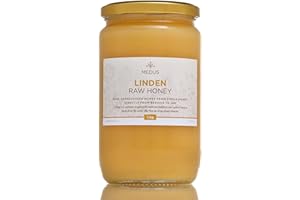 Earthbreath Linden | Lime | Basswood Raw Honey - 1kg - Pure, Unpasteurised and Unfiltered - Natural Sweetener for Cooking, Coffee, Tea, Juice, Drinks, Food