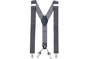 MASADA Bretelles pour hommes Clips robustes 3,5 cm de large jusqu'à 195 cm de hauteur