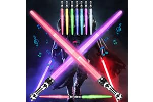 ZZRSYJ 2 Piezas Espada Láser para Niños, Sable de Luz Juguete, 2 en 1 Lightsaber, Sable Luz niños, Espada Laser 7 Colores con Sonido, Espada de Luz Niños, Juguete para Cosplay para niños Regalo