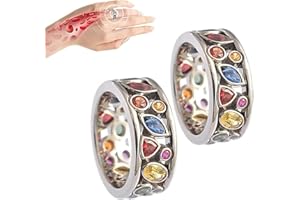 SOVTAY Bague IONIX en cristal-quartz d'Enéas, bague Ionix en cristal-quartz de TORINA, bague Ionix en cristal-quartz de HeathCryt, bague Ionix en cristal de quartz pour thérapie (9,2pcs)