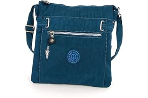 WILD THINGS ONLY !!! sportliche Handtasche/Schultertasche/Umhängetasche aus Nylon blau