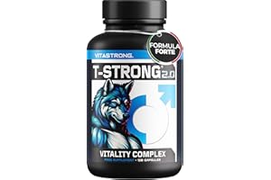 VITASTRONG. Vitastrong Vitality Complex - 120 capsule T-Strong 2.0 con arginina, taurina, maca, fieno greco, ginseng, ginkgo, zinco, vitamina B6 - Energia, benessere maschile e supporto alle prestazioni