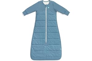 Love To Dream™ Sleep Bag, 6-18 months, Pebbles Storm Blue, 2.5 Tog for 16-20°C Temp, Long Sleeve, Wearable Blanket & Built-In Quilt, Machine Washable Quilted Stretch Cotton, 2 Zips, Easy Nappy Change