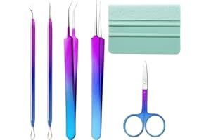 AUNNO Peirich Craft Weeding Tools Set, Vinyl Weeding Tools Craft Basic Set Craft Vinyl Tools Kit for Weeding Vinyl, Silhouettes, Cameos, Lettering(7 Pieces)