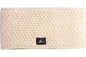 AnJuHoPa Bandeau Bandeau Cabel Knit Bandage Oreilles Avec Doublure de Polaire