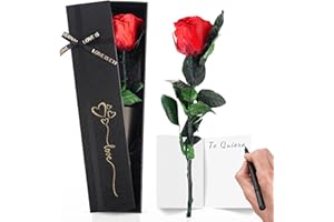 Trends by Twins® Rosa Eterna – Rosa Preservada Natural – Flores secas decoración - Flor Eterna Hecha a Mano – Regalos Originales para Mujer, Regalo Cumpleaños, Amiga o Madre