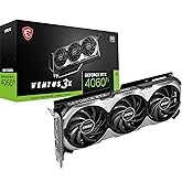 MSI GeForce RTX 4060 Ti 8G VENTUS 3X E1 OC Scheda Video - GPU RTX 4060 Ti, 8 GB GDDR6 (18 Gbps/128-bit), PCIe 4.0-3 x TORX Fa
