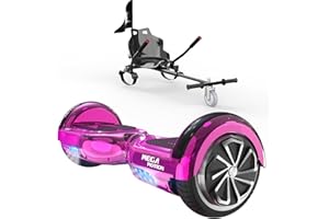‎MEGA MOTION MEGA MOTION Hoverboards mit Go-Kart, Self Balance Hoverboards 6,5 Zoll mit Hoverkart für Kinder, mit Bluetooth-Lautsprecher und LED-Lichtern, Geschenk für Kinder